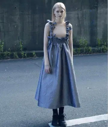 Bibiy MIMI RIBBON SKIRT 다크 그레이