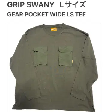 그립스와니 L 기어 포켓 와이드 롱T 긴팔 셔츠 올리브