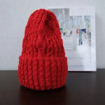 아란의 케이블 캡 손뜨개 모자