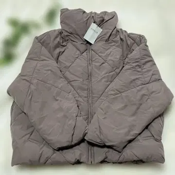 CHILLE 브라운 퀼팅 다운 자켓