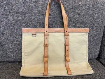 Lagasha 비즈니스 백 캔버스 손잡이 천연 가죽 일본제