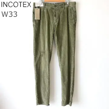 새상품 INCOTEX 청바지 코듀로이 1ST603 슬림 그린 W33