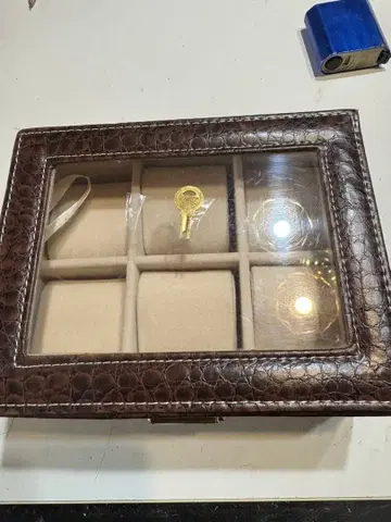 브라운 쥬얼리 박스 열쇠 포함 6개 수납