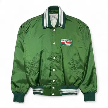 빈티지 기업계 나일론 자켓 나일론 블루종 남성용 M 그린