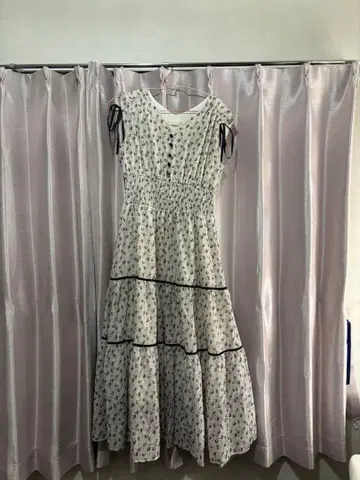 플라워 프린트 슬리브리스 원피스 사이즈 36