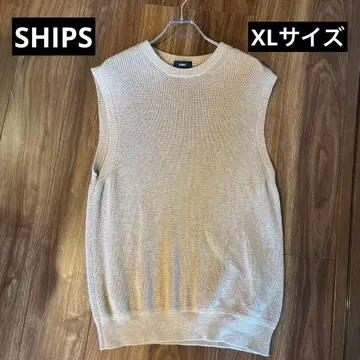 SHIPS 베이지 니트 베스트 남성용