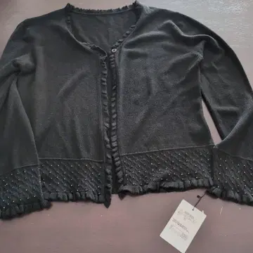 미사용, 택 포함 TRUST CLUB 블랙 긴팔 가디건 09