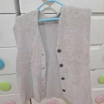 UNF 라이트 그레이 버튼 부착 베스트 M