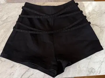 [ Darich ] 더블 크로스 벨트 숏팬츠 S 사이즈 블랙