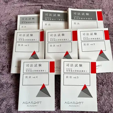 사법시험 예비시험 아가루트 2024 민법 세트 종합 강의는 제외
