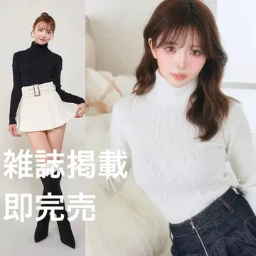 다리치 퀼팅 도트 니트탑