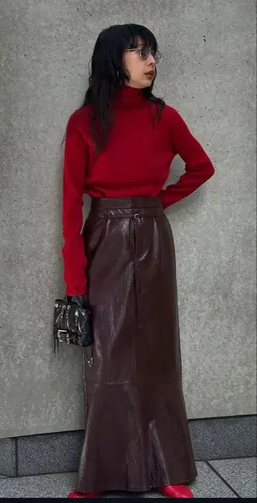 WAIST DESIGN BELT SEMI FLARE SKIRT