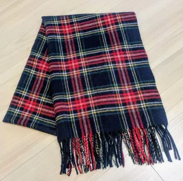 [ 새상품급 ] 어반 리서치 울 100% 대형 스톨 타탄 체크 네이비