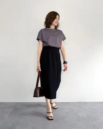 SOEJU 소 스트레치 파인 롱 타이트 스커트