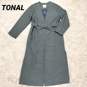 TONAL 토널 노카라 코트 벨트 S 파랑 익명 배송