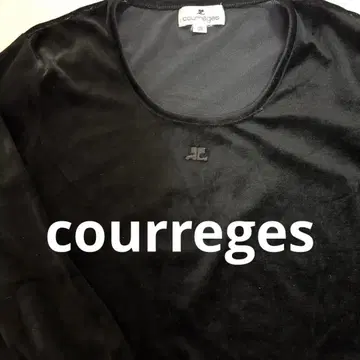 쿠레쥬 블랙 벨벳 T셔츠 9R