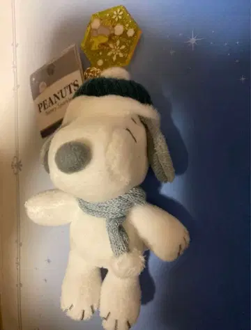 USJ 유니버셜 봉제 인형 키체인 스노우 스파클 스누피