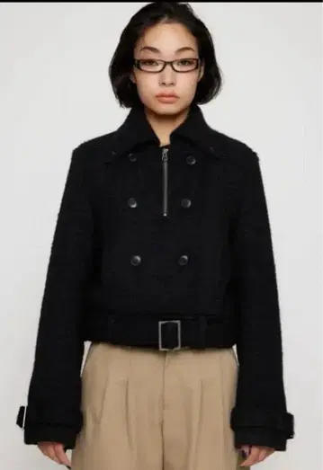 LAGUA GEM SHORT COMPACT DOUBLE 코트 블랙 새상품