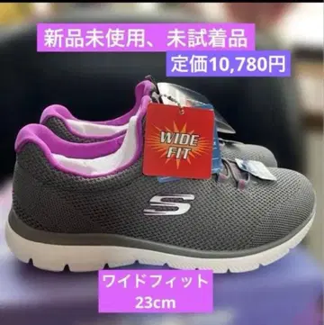 [새상품 미시착] 스케쳐스 스니커즈 와이드핏 23cm, 폭넓은 타입