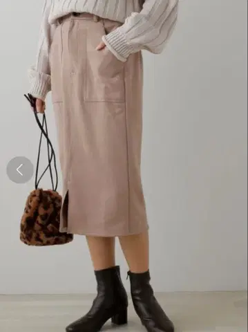 frames RAY CASSIN 분또 스웨이드 내로우 타이트 스커트