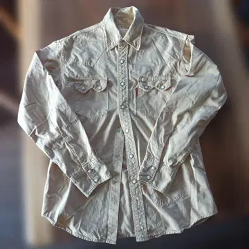 할리우드 런치마켓 베이지 긴팔 셔츠 S