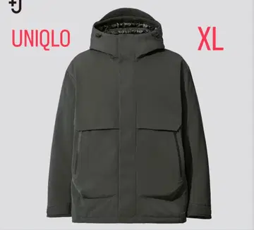 UNIQLO +J 하이브리드 다운 오버사이즈 파카 XL 다크 그린