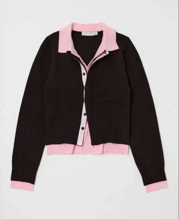 MOUSSY 더블 레이어드 니트 셔츠