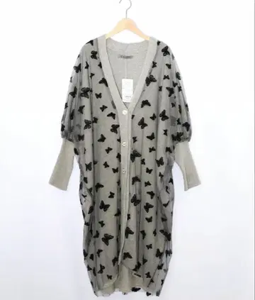 이즈스칼라 553225: 나비 튤 x 라메 믹스 니트 가디건