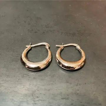 SILVER925 SIMPLE HOOP EARRINGS/실버/귀걸이