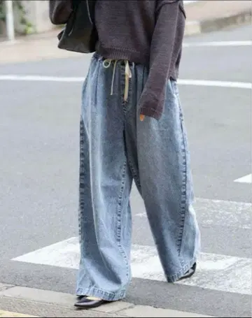 저널 스탠다드 이지 데님 와이드 팬츠 36 미사용 새상품