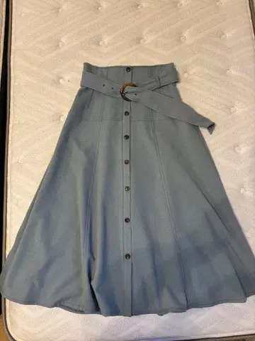 라이트 블루 플레어 스커트 사이즈 2