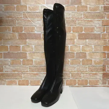 [새상품급] 니하이 부츠 사이드 지퍼(23.5) 블랙 계열 블랙