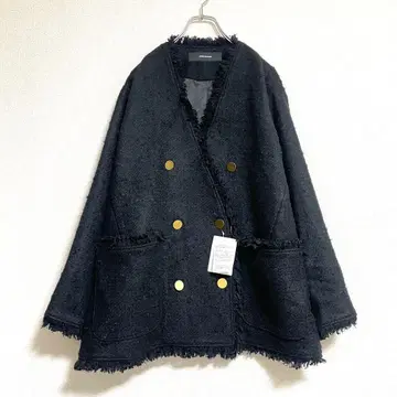 미사용품 저널 스탠다드 루프 트위드 더블 테일러드 자켓