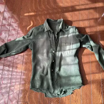 Frank & Eileen 올리브 그린 긴팔 셔츠