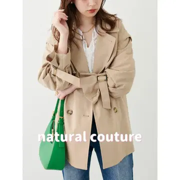 새상품급 내추럴 꾸뛰르 소매 탈부착 케이프 베스트 트렌치코트 베이지