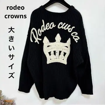 빅 사이즈 rodeocrowns 로고 니트