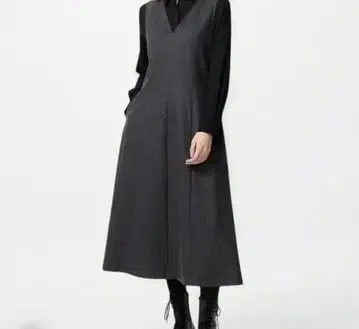 브러쉬드 저지 원피스 유니클로 M 사이즈 이번 시즌 미사용 택 포함