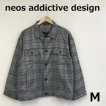 A1107B06 [neos] 체크 무늬 셔츠 자켓