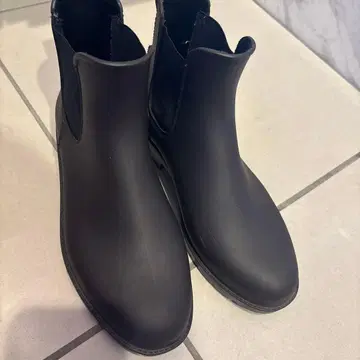 블랙 숏 레인부츠