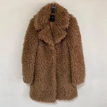ZARA 자라 테디 코트 모코모코 XS 브라운 보아 코트 DMW