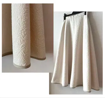 프라이오리티 PRIORITY 퀼트 자카드 플레어 스커트