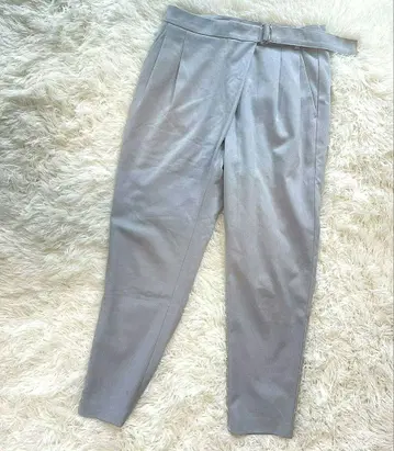 그린 레이블 릴랙싱 테이퍼드 팬츠 38 버클 그레이