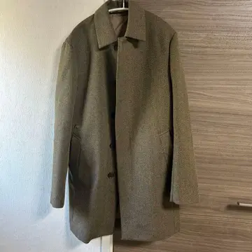 라코스테 브라운 헤링본 체스터 코트 US S 사이즈