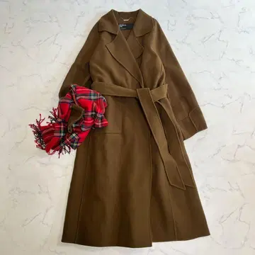 인기 Chaos 수페리어 롱 코트 더블 벨트 카멜