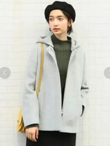 B&Y 후드&노카라 숏코트 그레이