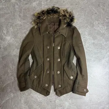 y2k archive 그런지 지퍼 울 후드티 후드 PPFM