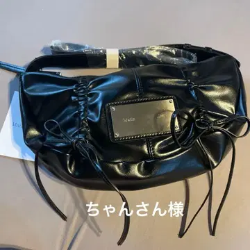 matin kim 리본 숄더백 블랙