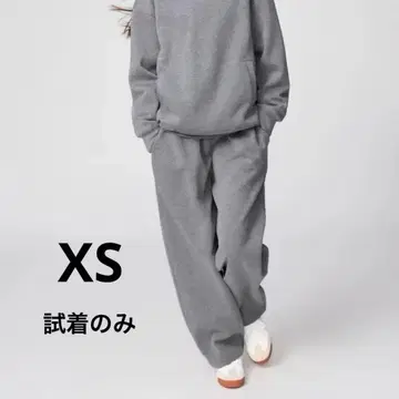 유니클로c UNIQLO 맨투맨 와이드 팬츠 XS 03 그레이