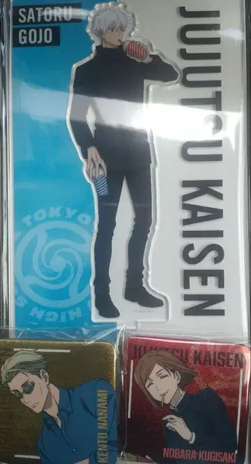 주술회전 고죠 사토루 아크릴 스탠드 캔뱃지 쿠기사키 나나미 극장 한정판