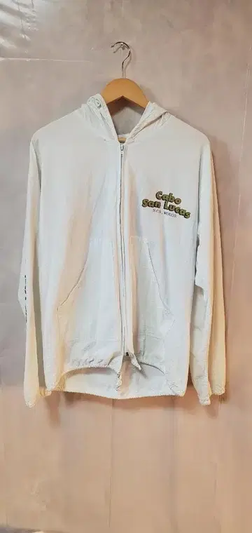 바하 지도 프린트 후드 부착 후드티